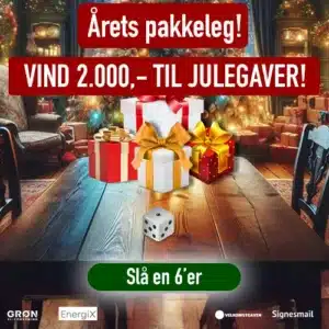 Årets pakkeleg - Slå med terningen og vind 2.000 kr. til julegaver