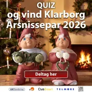 Quiz og vind Klarborg Årsnisseparet 2026 - værdi 499,95